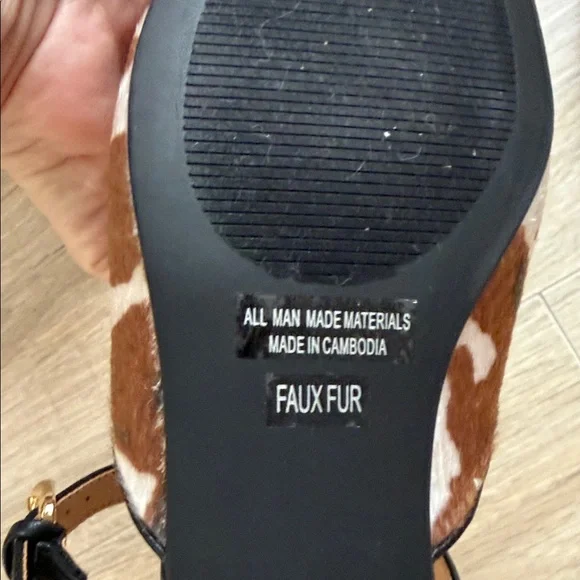 Dolce Vita Women's Animal Print Flats with Black Strap size 10 - Picture 3 of 3